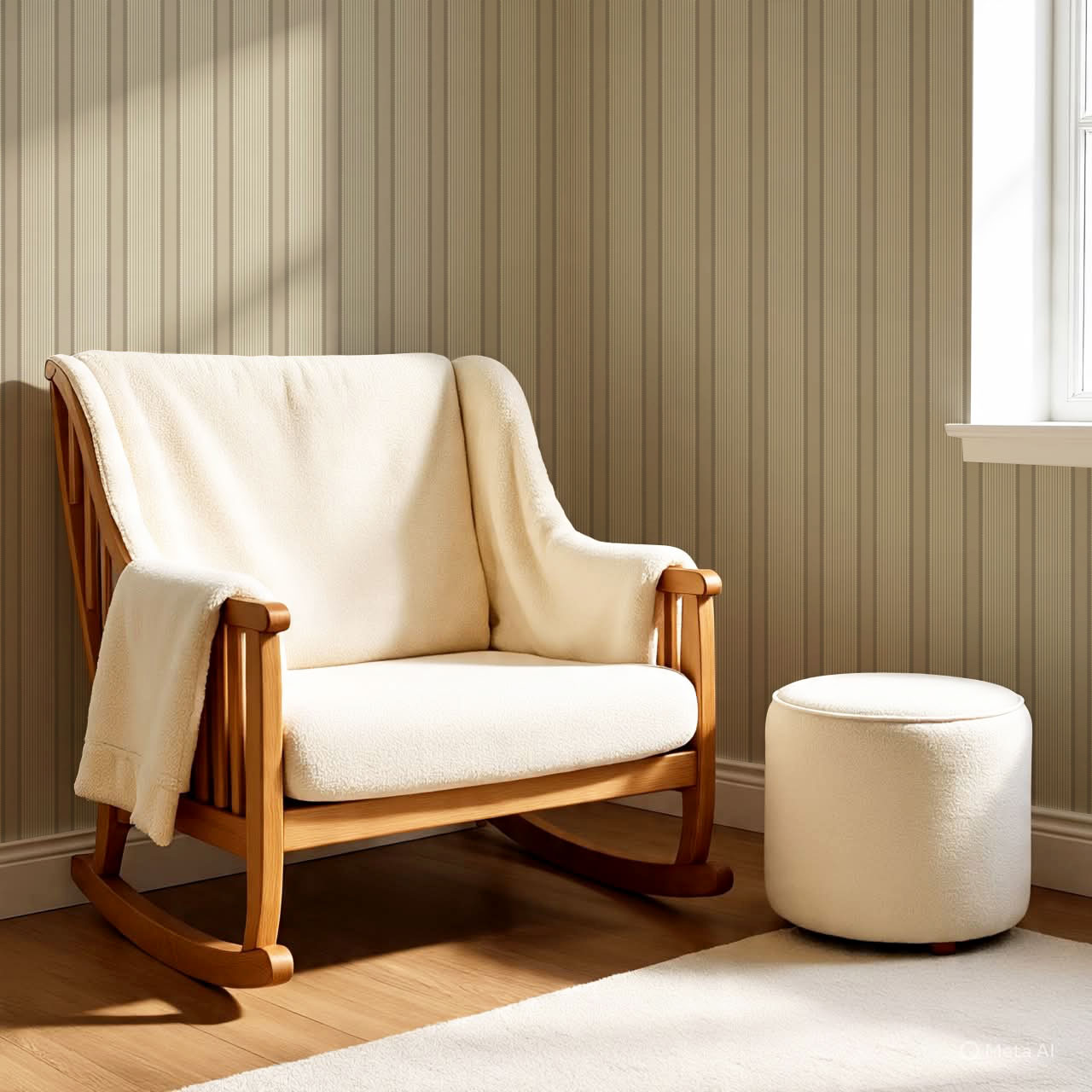 Georgia Harbor Scallop Stripes Stone Wallpaper