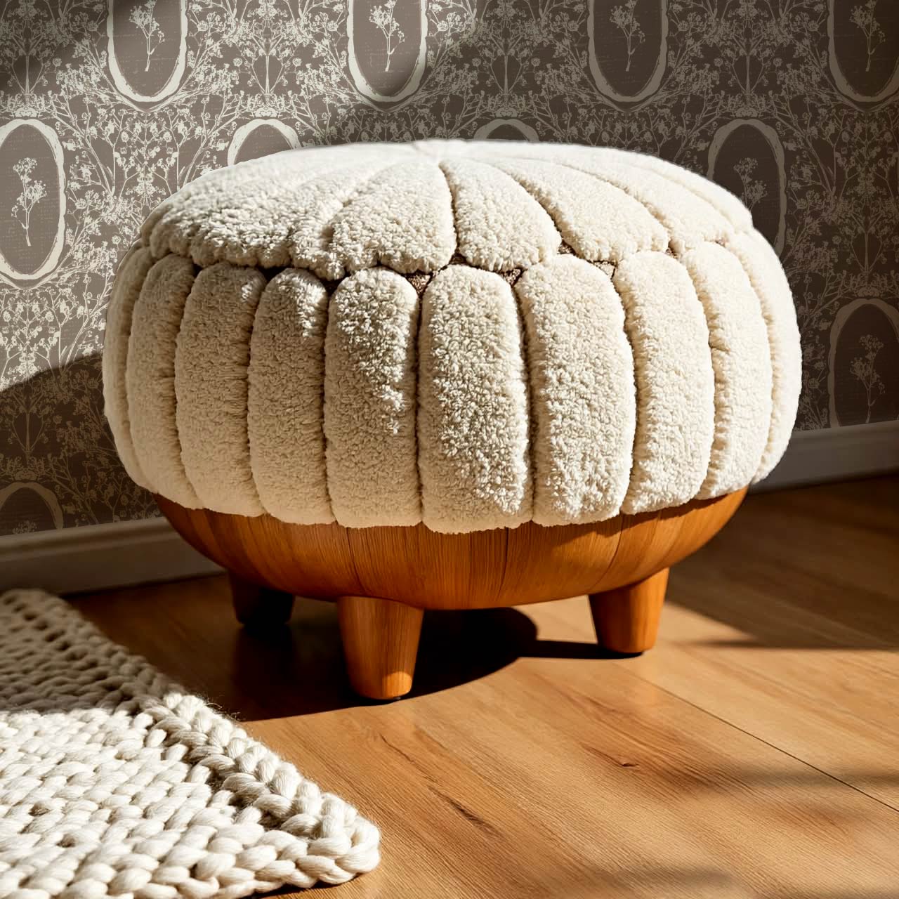 Gia Floral Medallions Clay Wallpaper