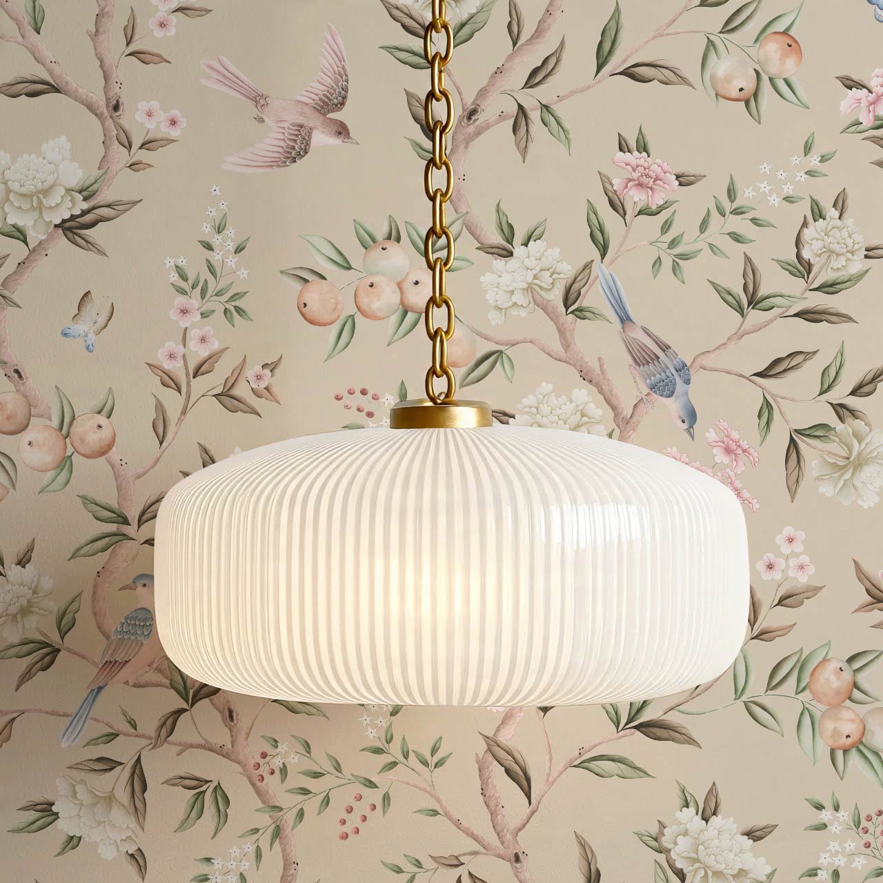 Ginevra Orchard Song Chinoiserie Beige Pastel Wallpaper