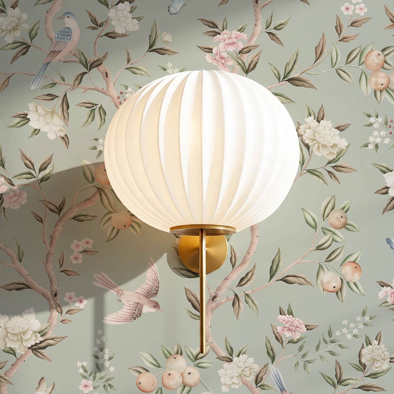 Ginevra Orchard Song Chinoiserie Sage Pastel Wallpaper