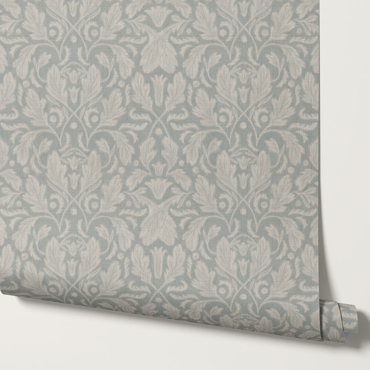 Gisele Baroque Leaves Dove Wallpaper