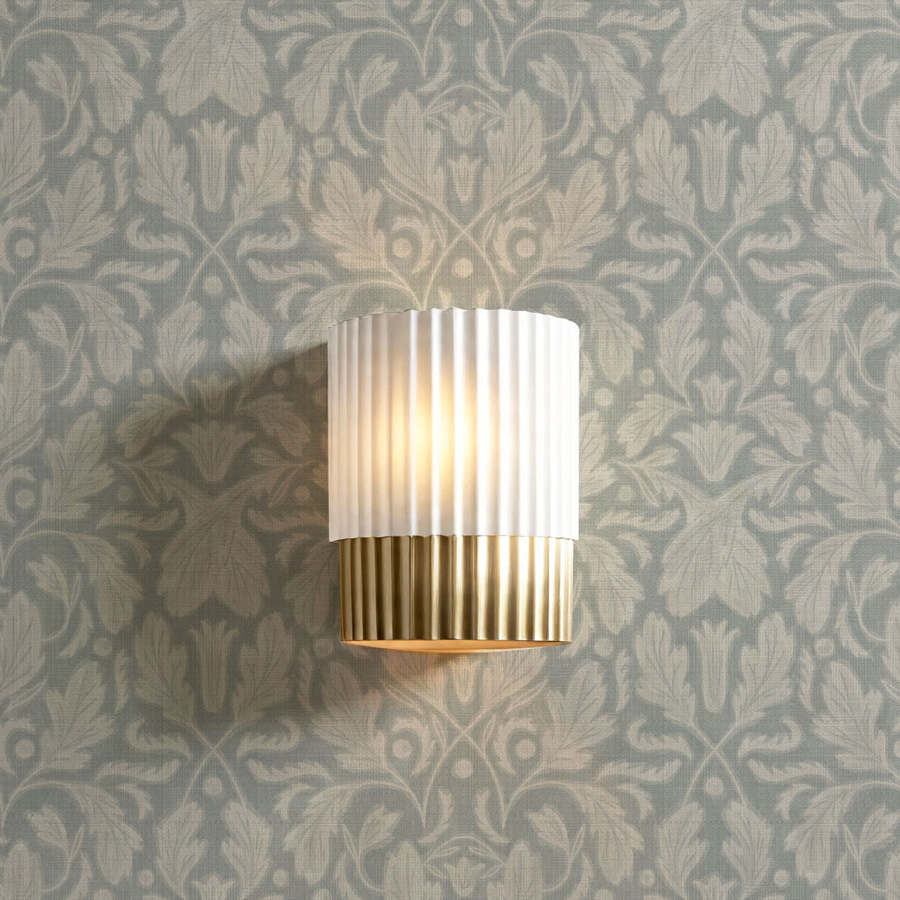 Gisele Baroque Leaves Dove Wallpaper