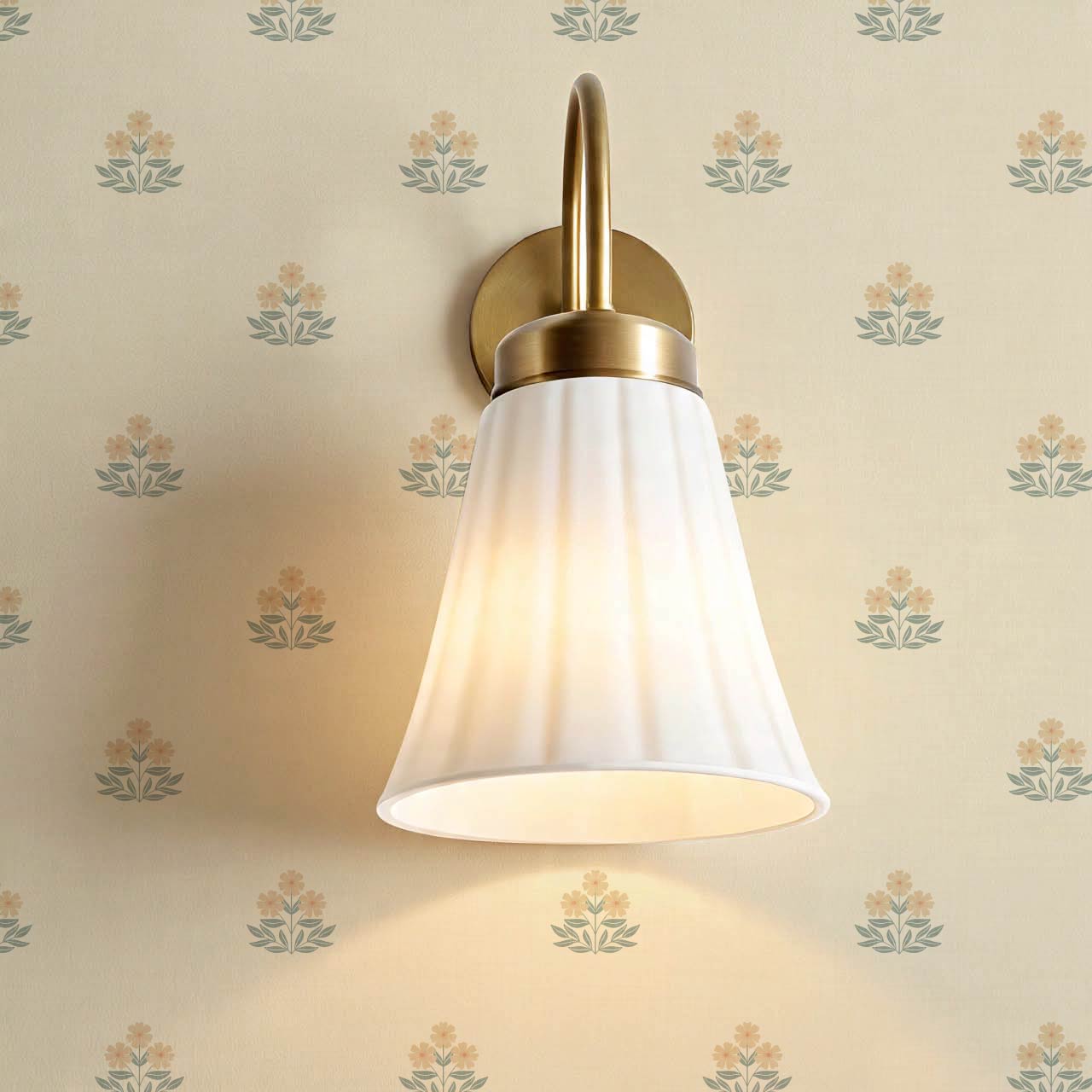 Giustina Floral Bloom Butter Yellow Wallpaper