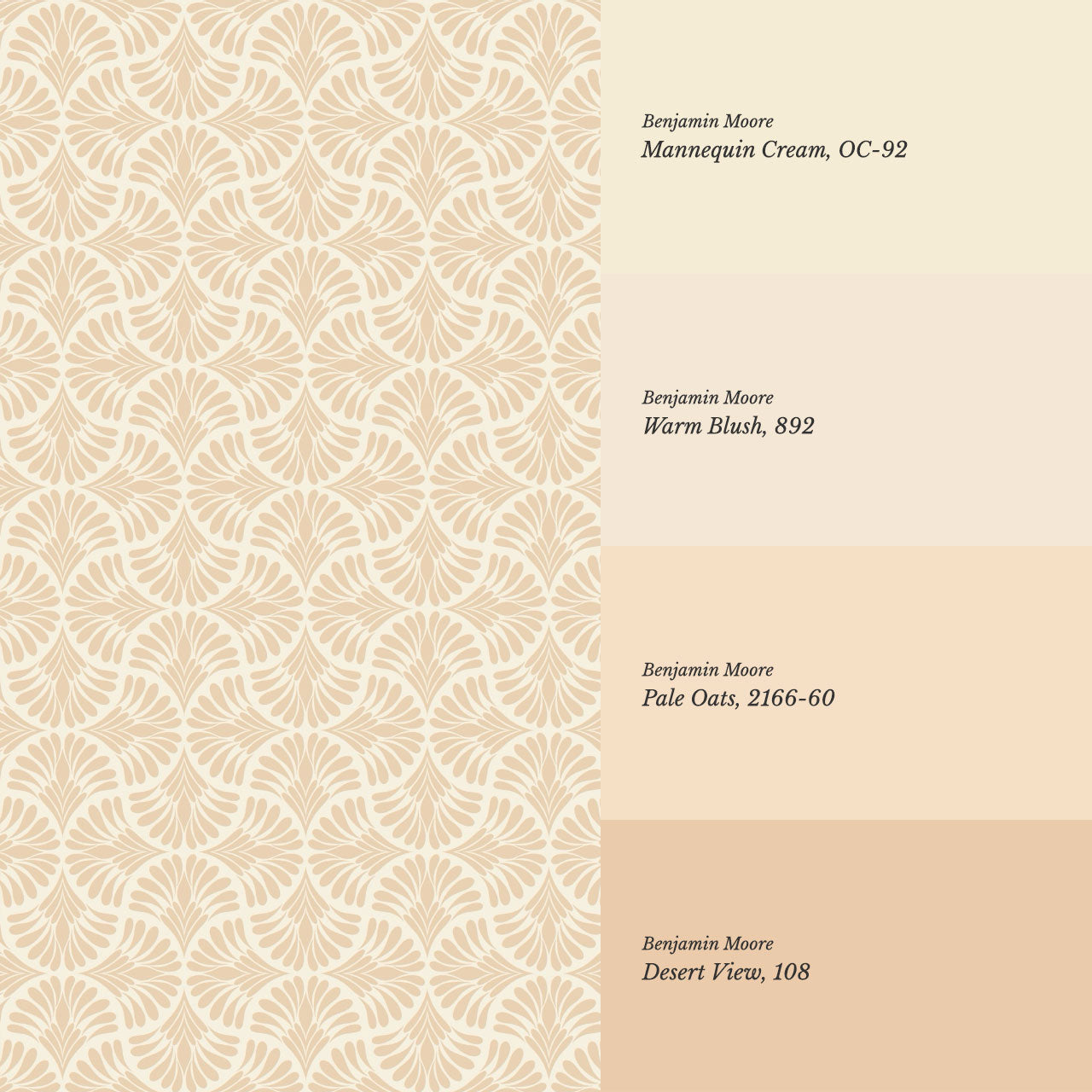 Monique Geometric Petals Coral Wallpaper