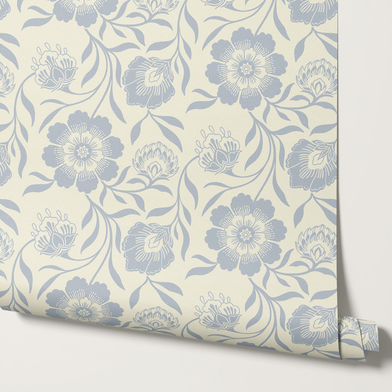 Grace Botanicals French Blue Wallpaper