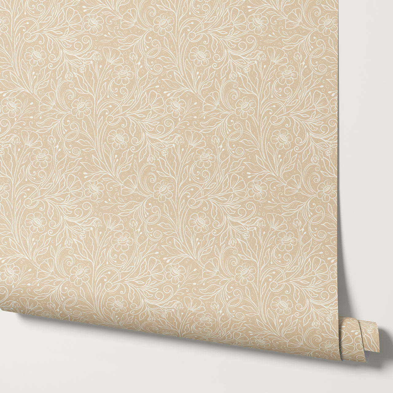 Jolene Delicate Botanicals Coral Wallpaper