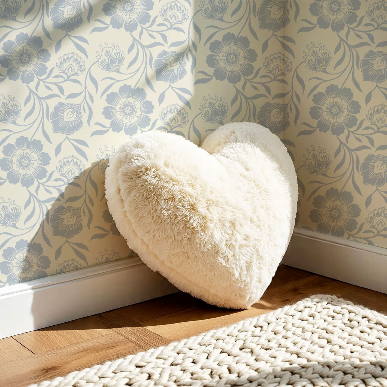 Grace Botanicals French Blue Wallpaper