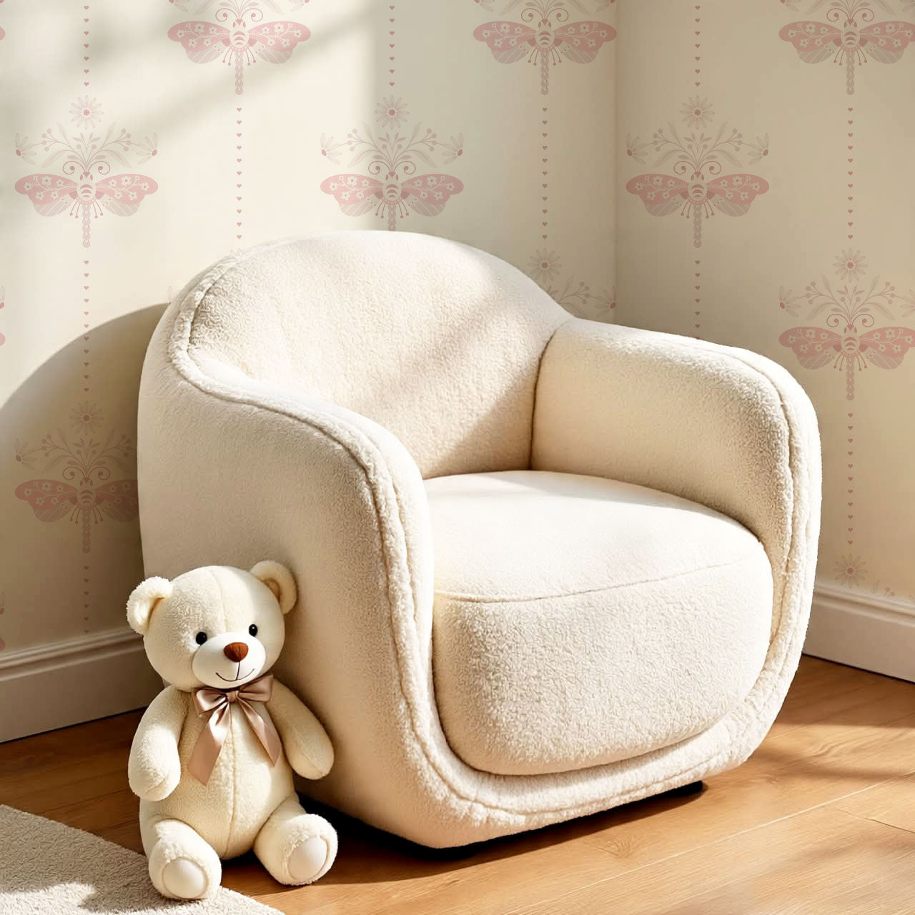 Gracie Rosewing Hearts Cream Blush Wallpaper