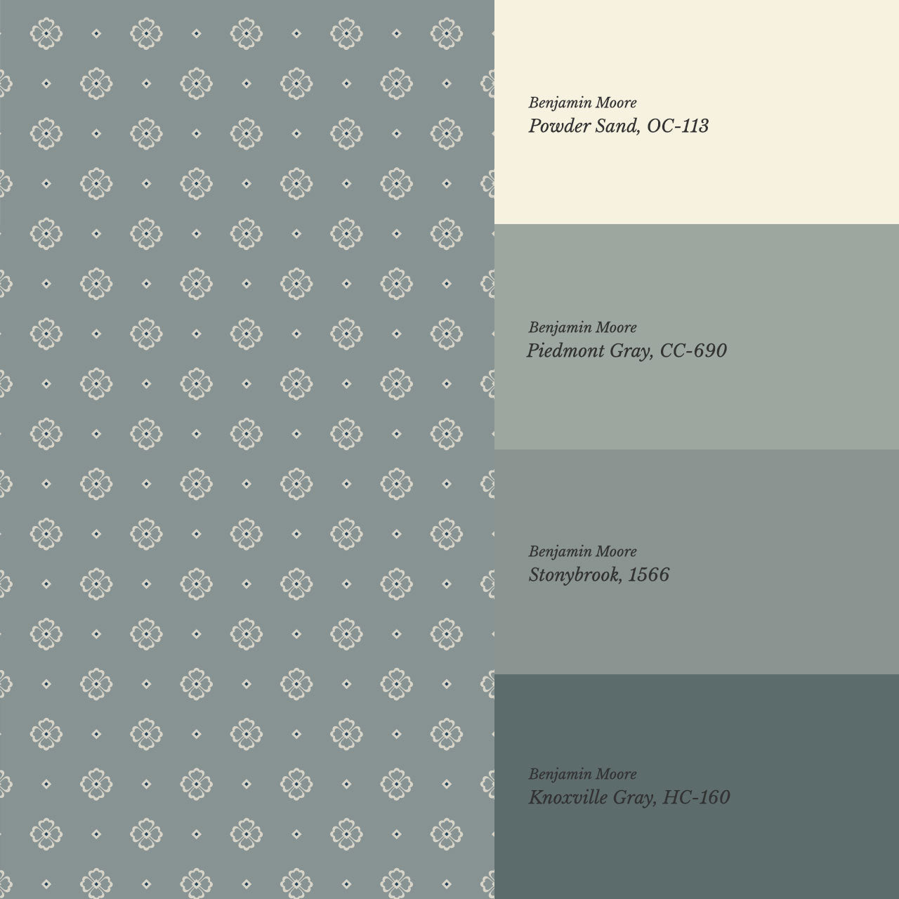 Hailey Foulard Dusty Teal Wallpaper