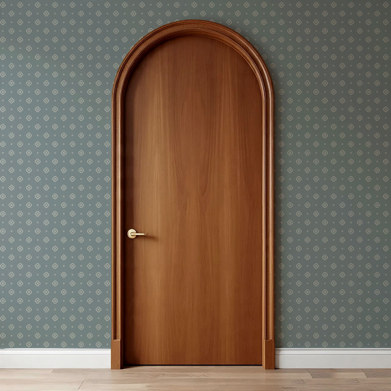 Hailey Foulard Dusty Teal Wallpaper