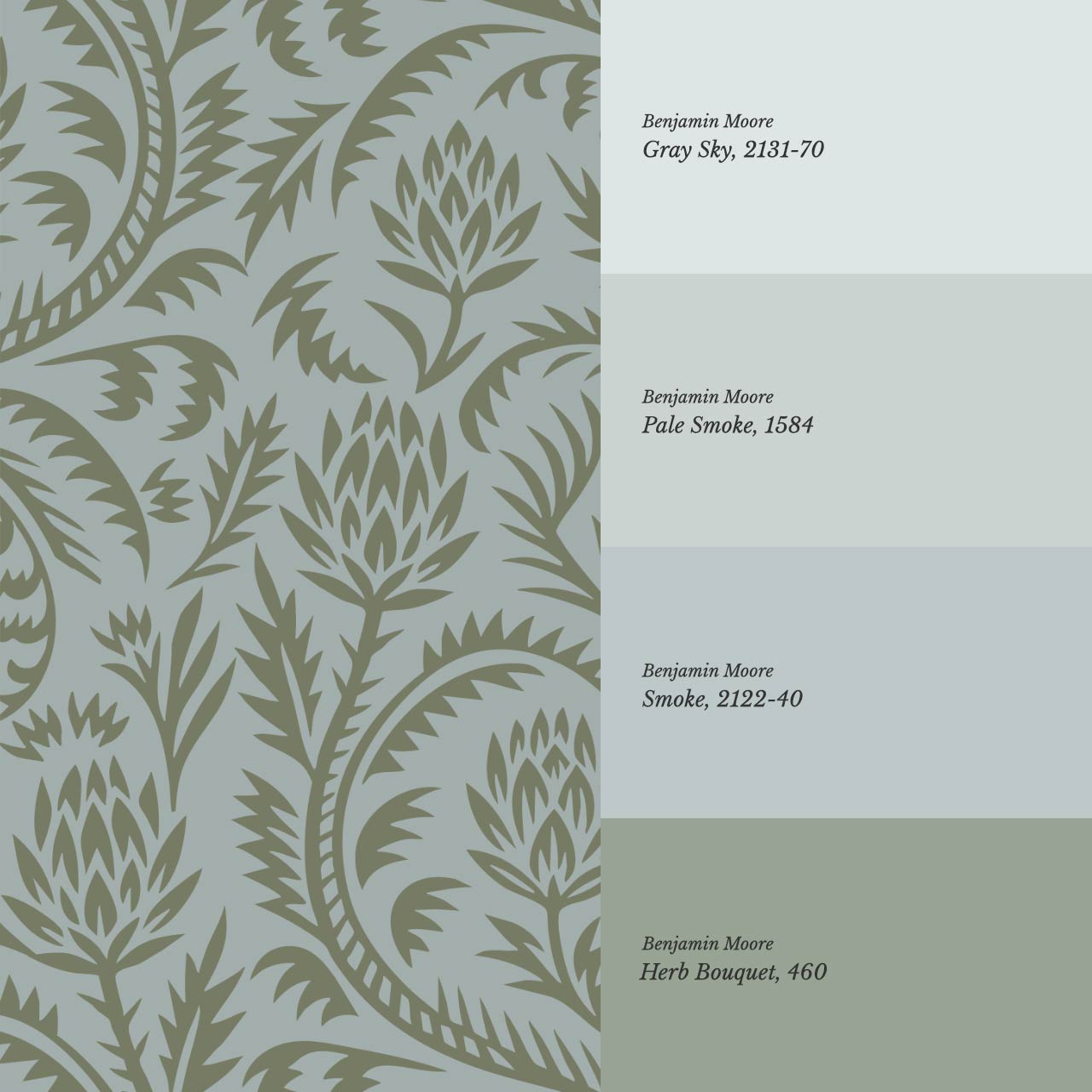 Hannah Folkfloral Woodcut Forest Wallpaper