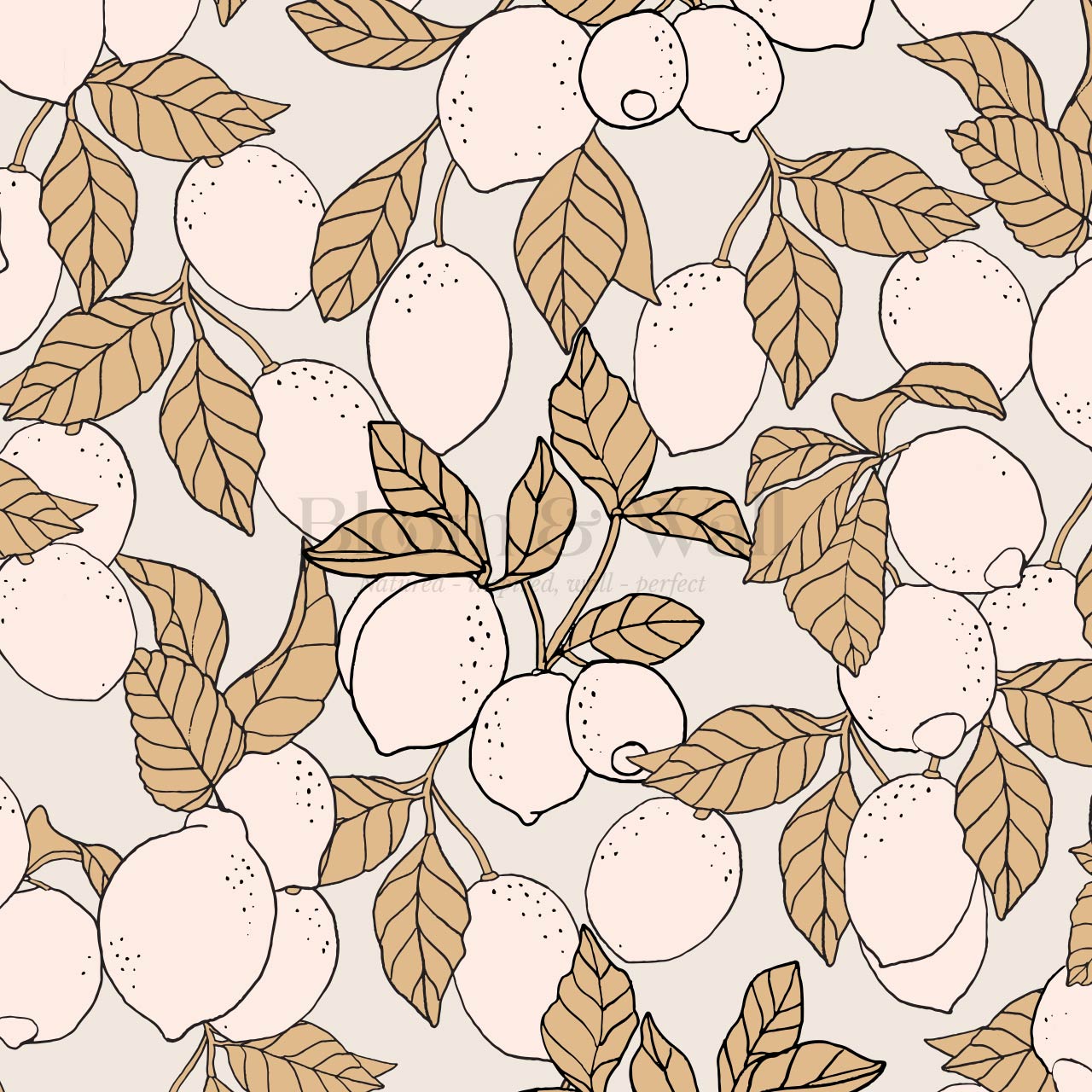 Hannah Lemons Ochre Blush Wallpaper