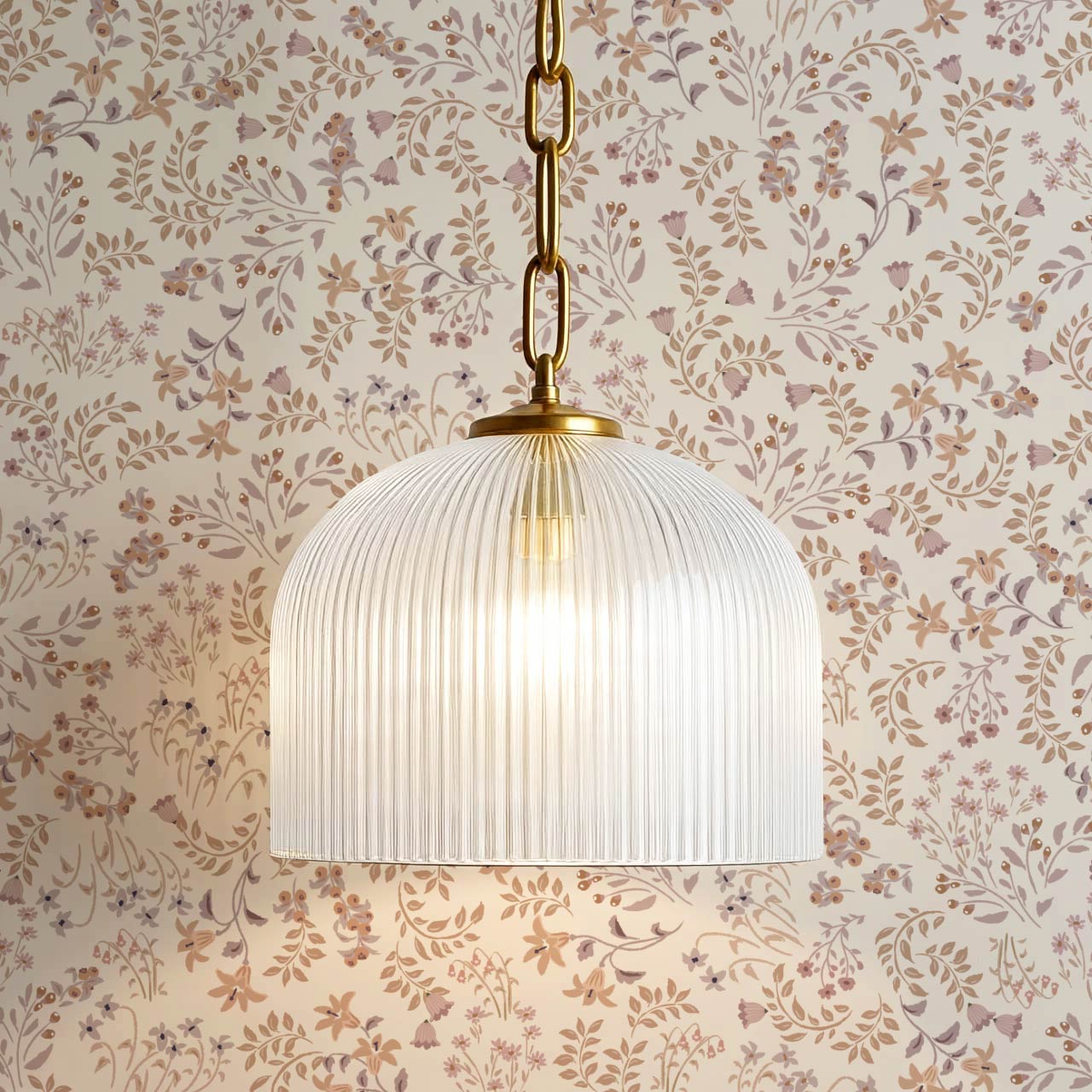 Hazel Wildflowers Warm Sand Wallpaper