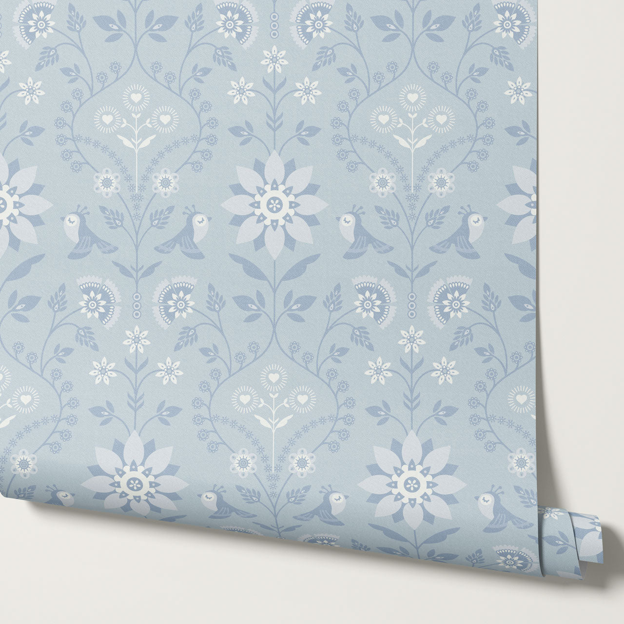 Oaklynn Heartwood Folk Garden Sky Wallpaper