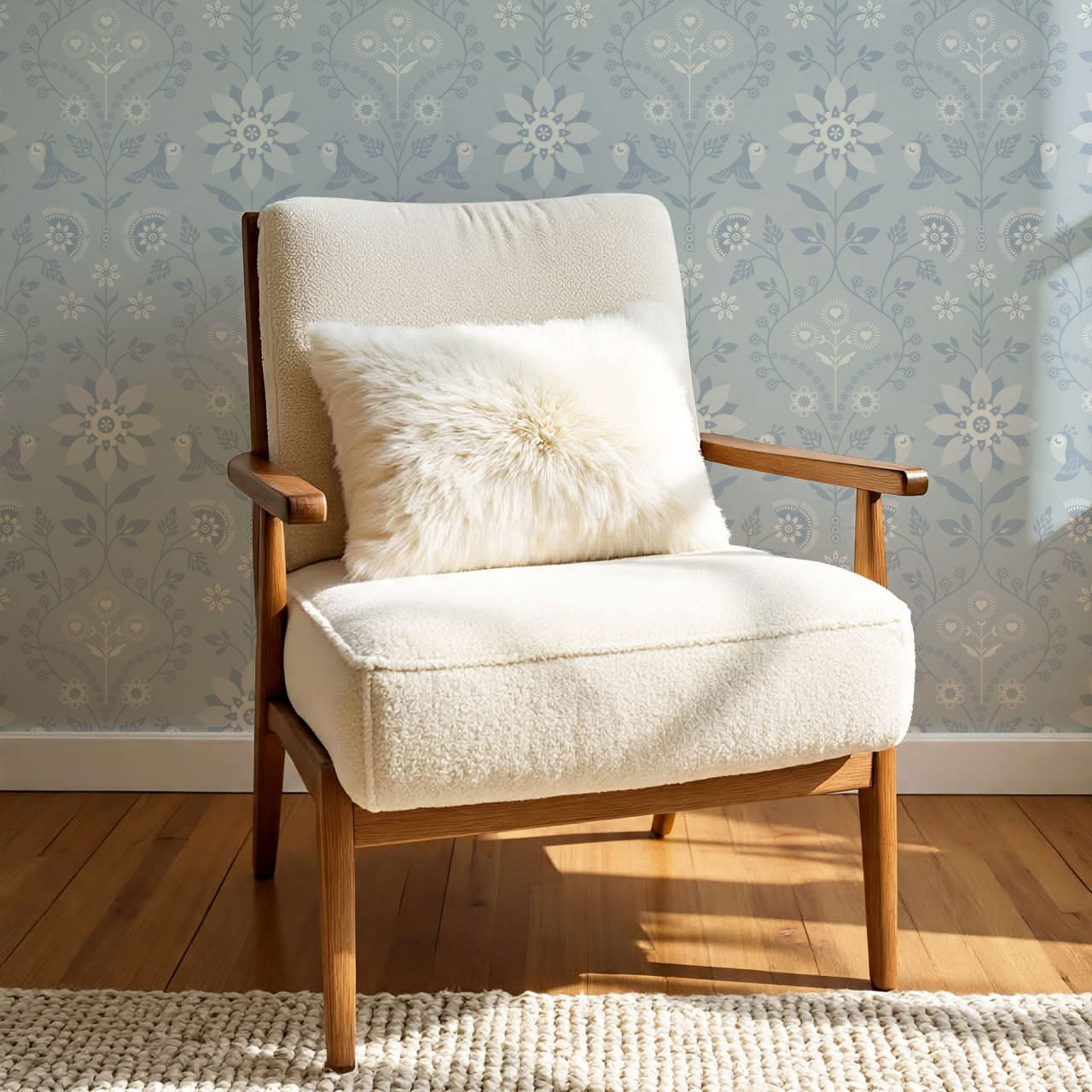 Oaklynn Heartwood Folk Garden Sky Wallpaper
