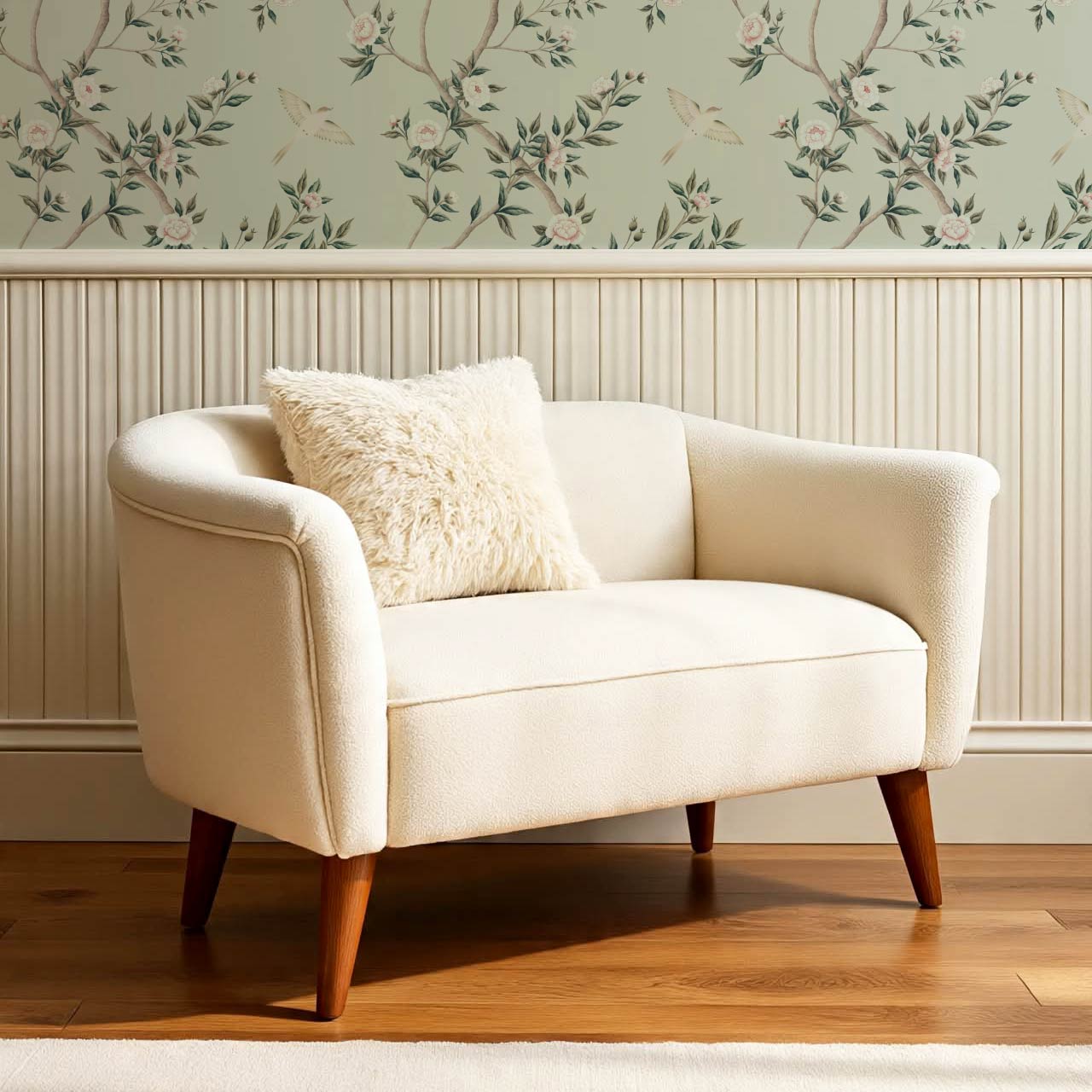Hemma Porcelain Orchard Chinoiserie Sage Green Wallpaper