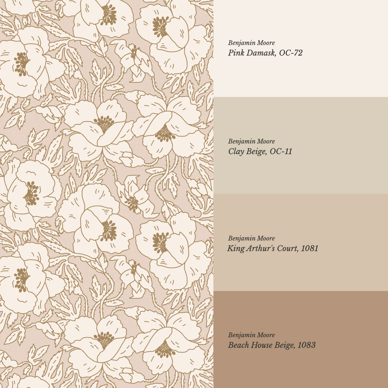 Indra Poppy Rose Dust Wallpaper