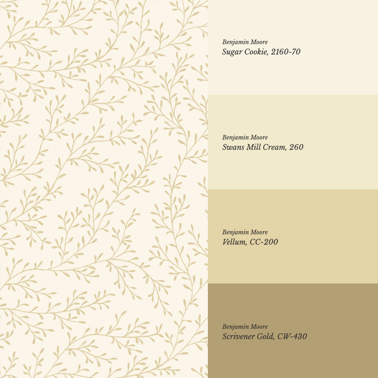Ines Delicate Vines Cream Wallpaper