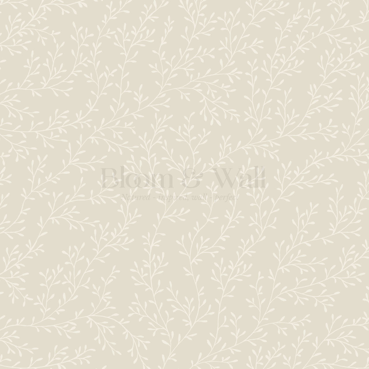 Ines Delicate Vines Beige Wallpaper