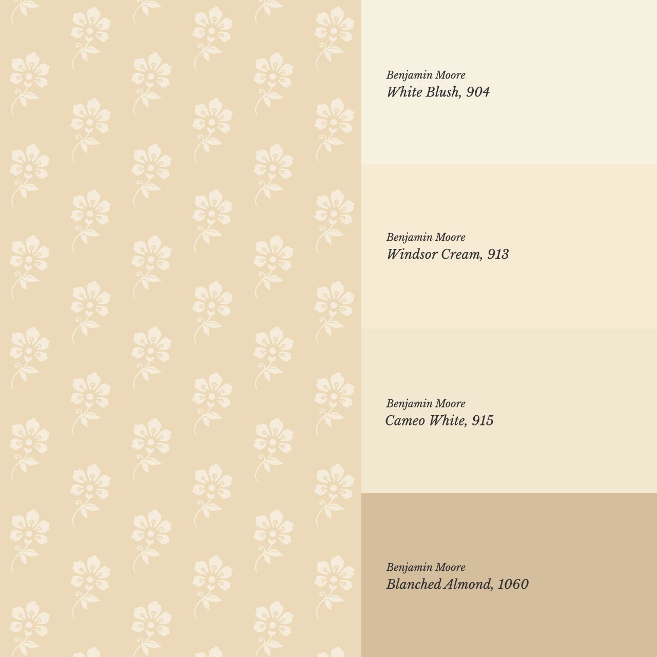 Ione Ditsy Floral Honey Cream Wallpaper