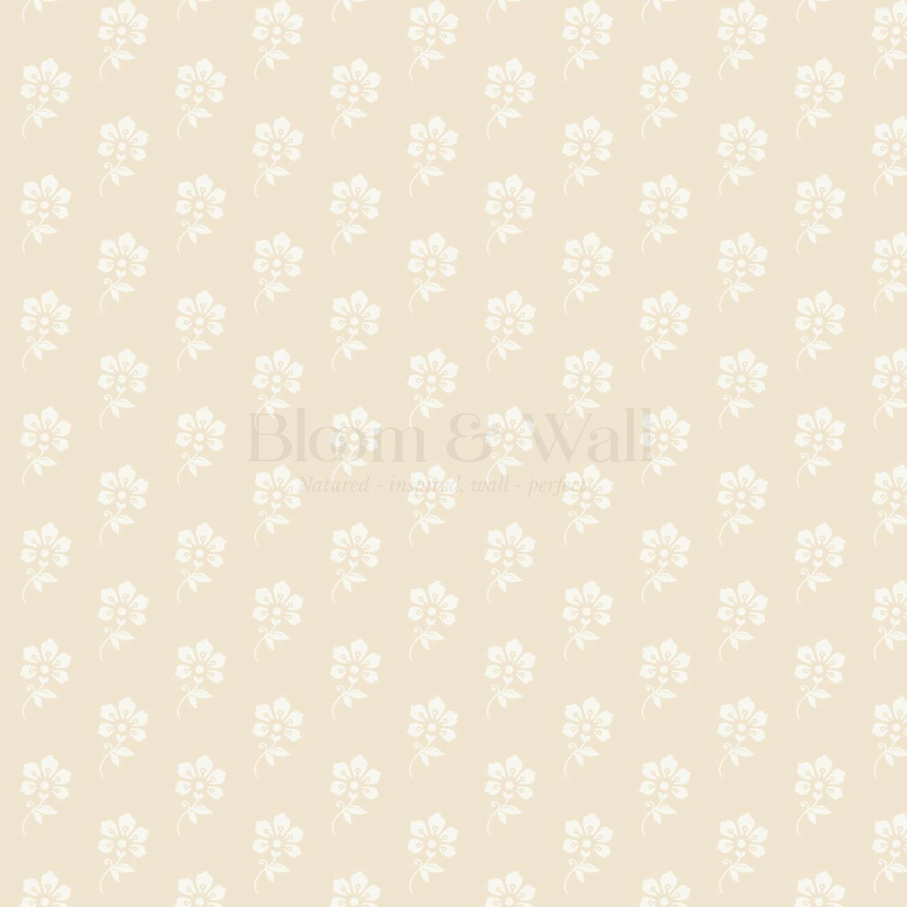 Ione Ditsy Floral Oatmeal Cream Wallpaper