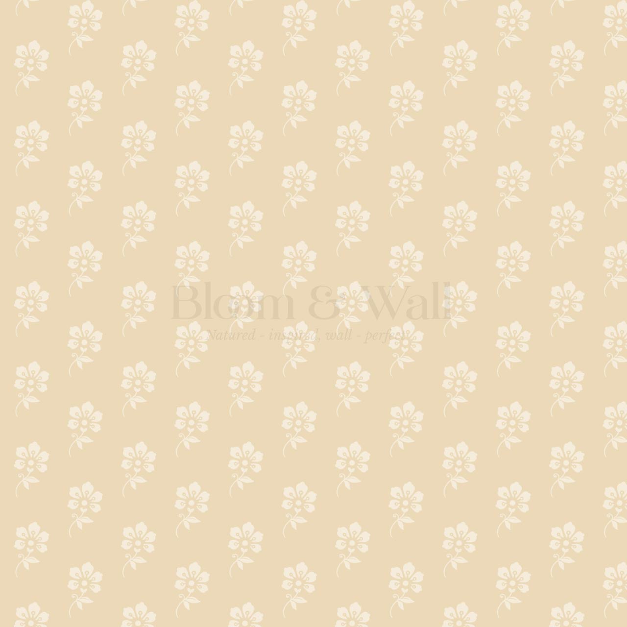 Ione Ditsy Floral Honey Cream Wallpaper
