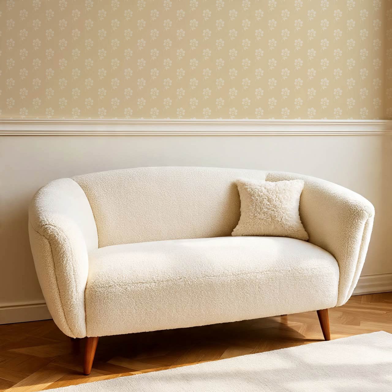 Ione Ditsy Floral Honey Cream Wallpaper