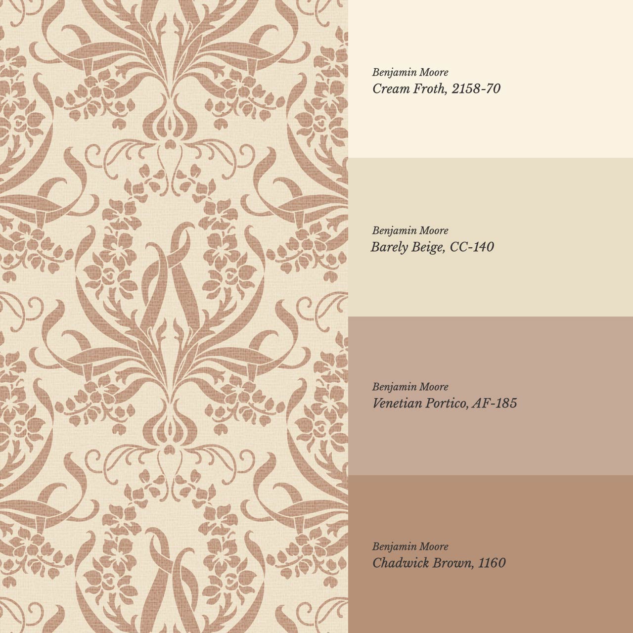 Ira Bulb Bloom Garden Clay Almond Wallpaper