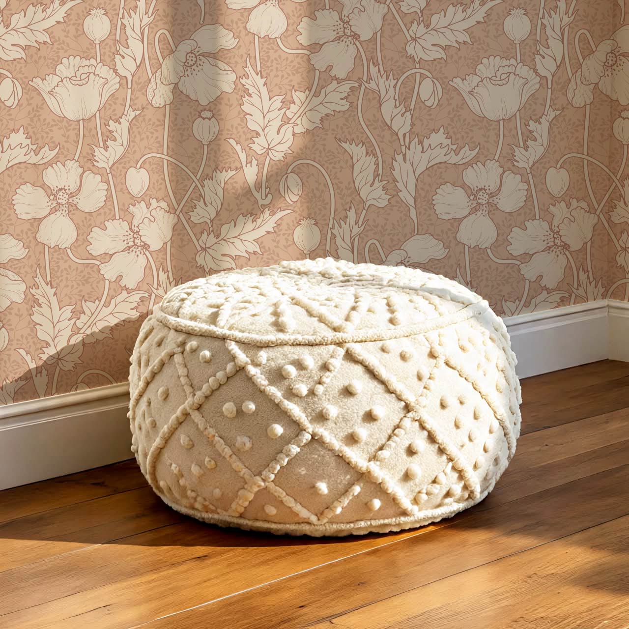 Astrella Poppy Clay Beige Wallpaper