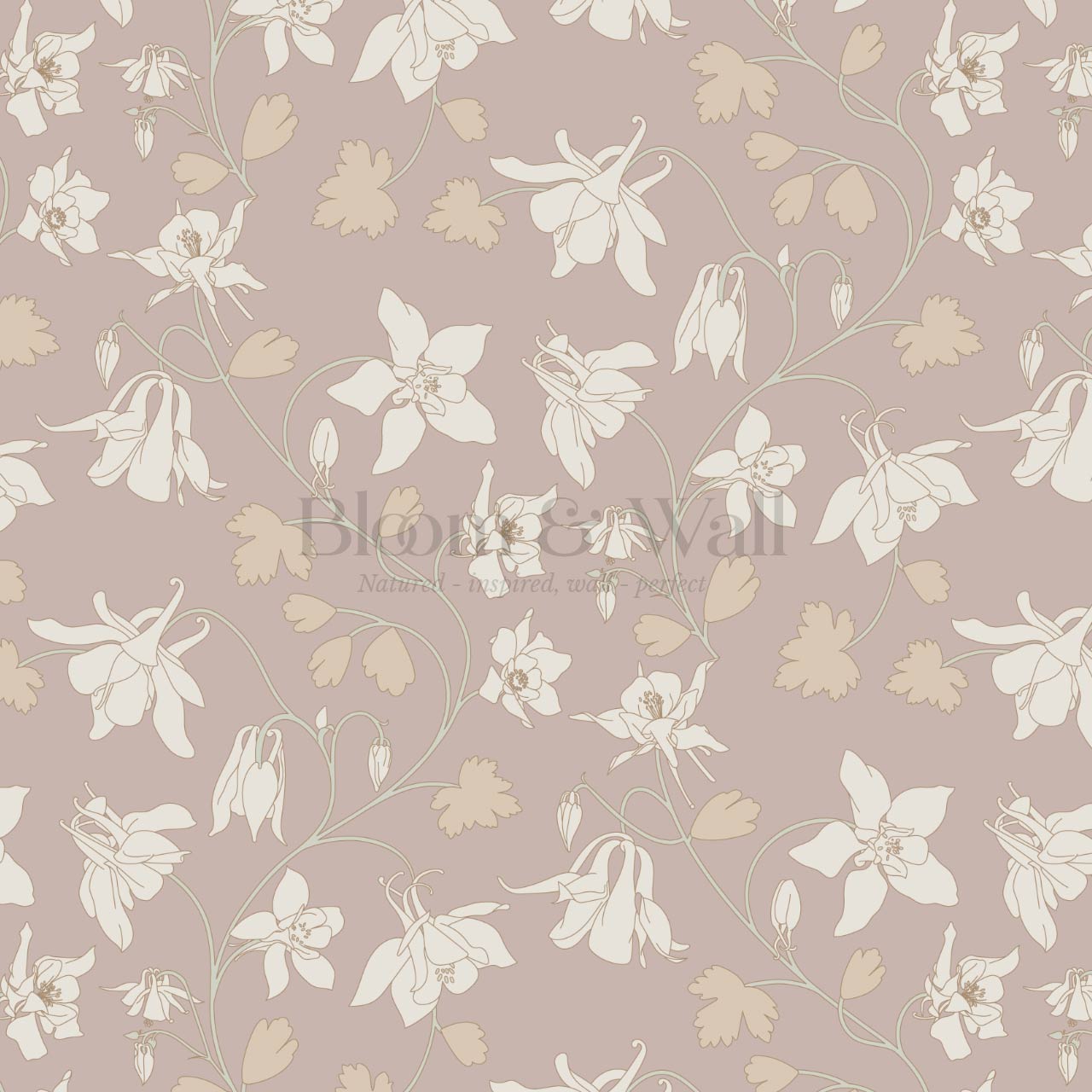 Irinia Columbine Trail Dusty Berry Wallpaper
