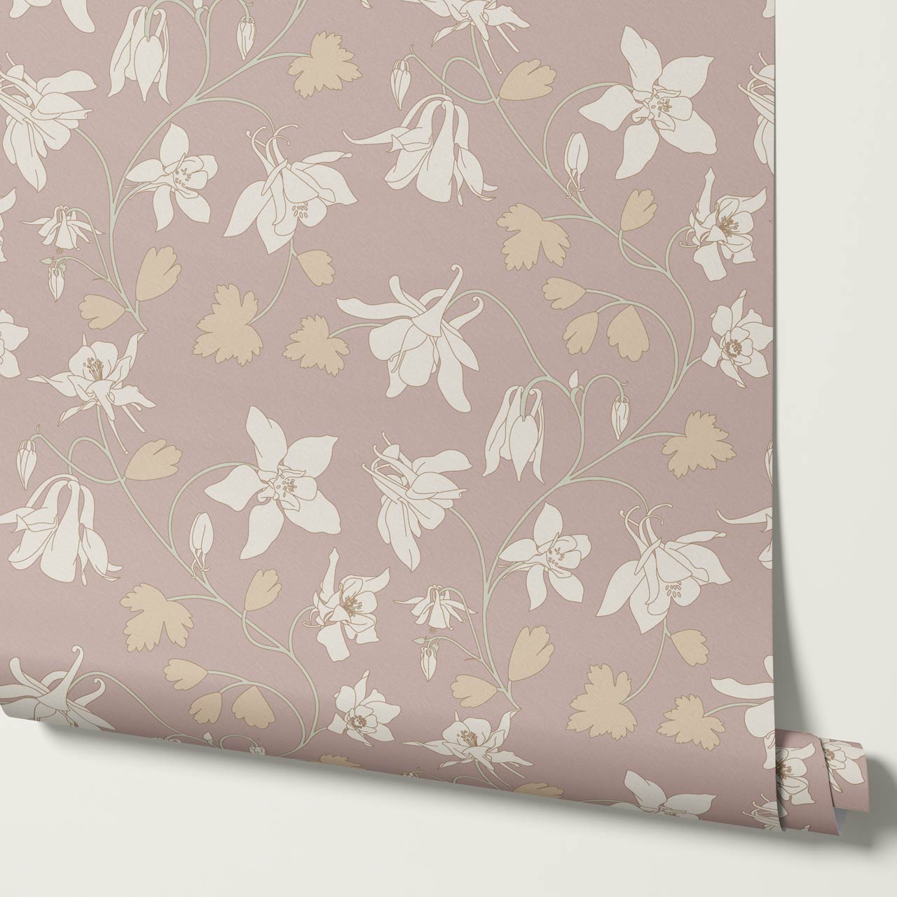 Irinia Columbine Trail Dusty Berry Wallpaper