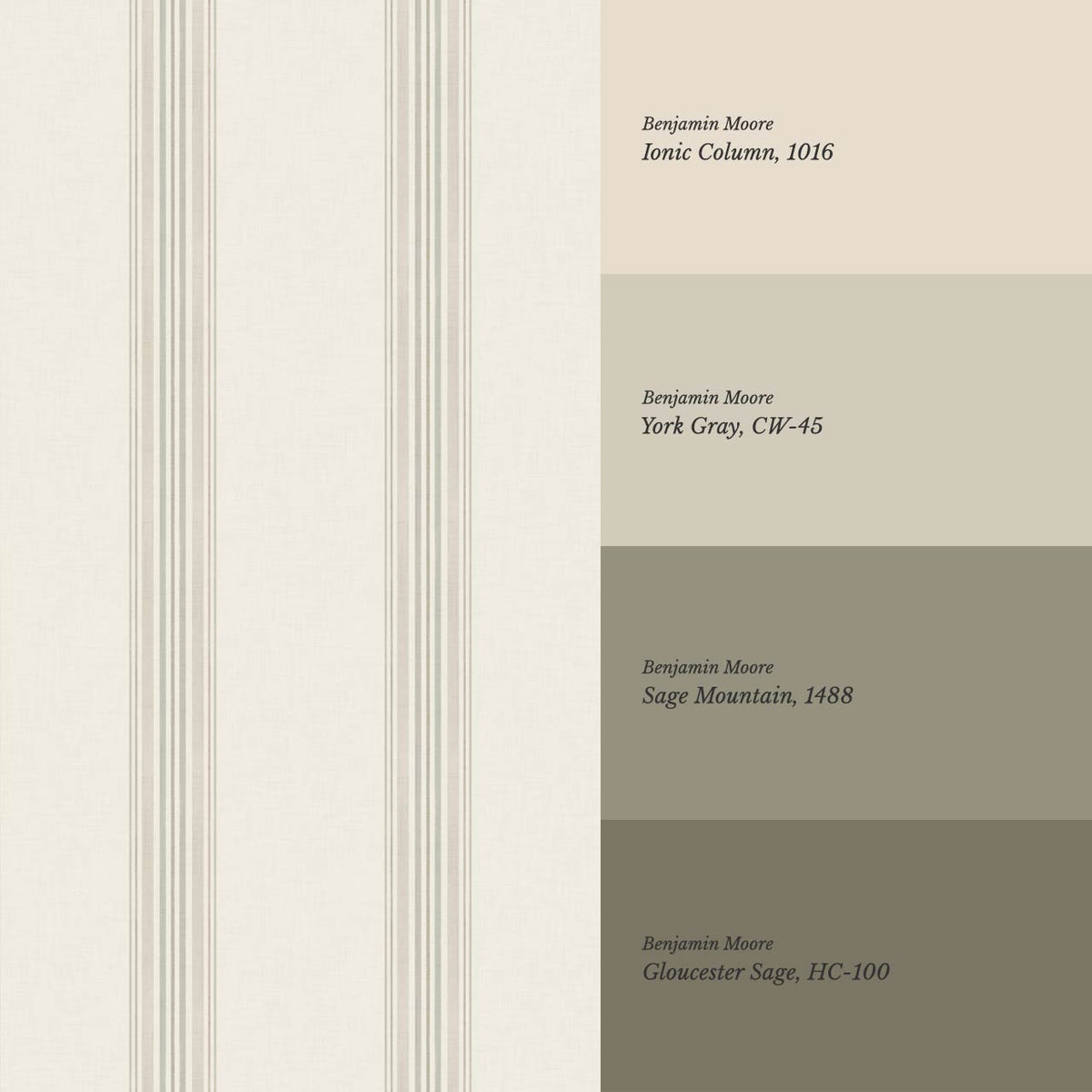 Iris Stripes Alabaster Beige Wallpaper