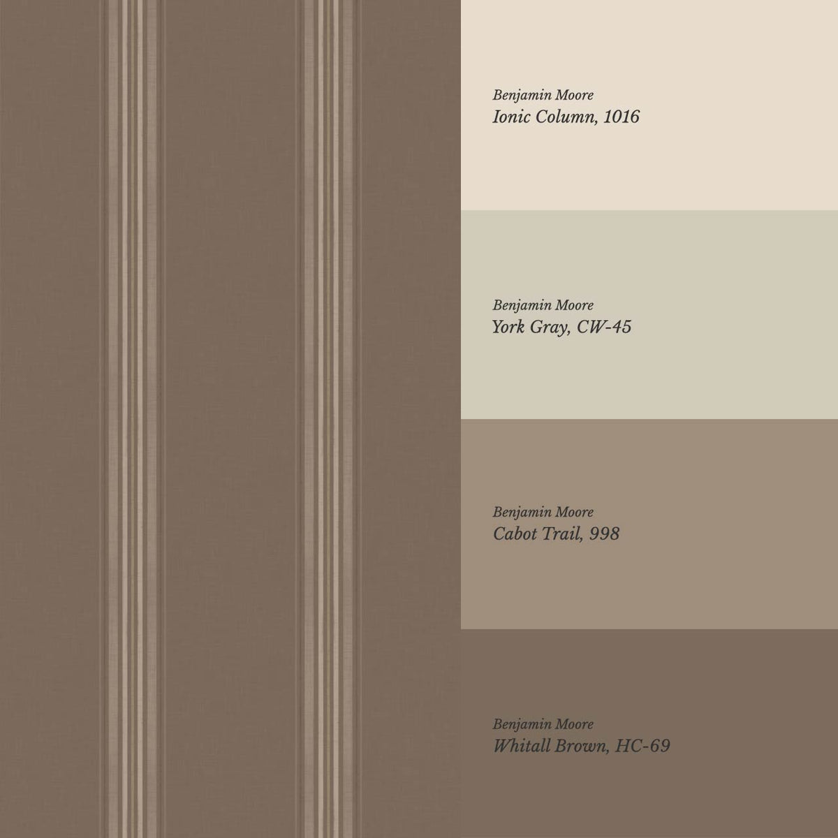 Iris Stripes Brown Taupe Wallpaper
