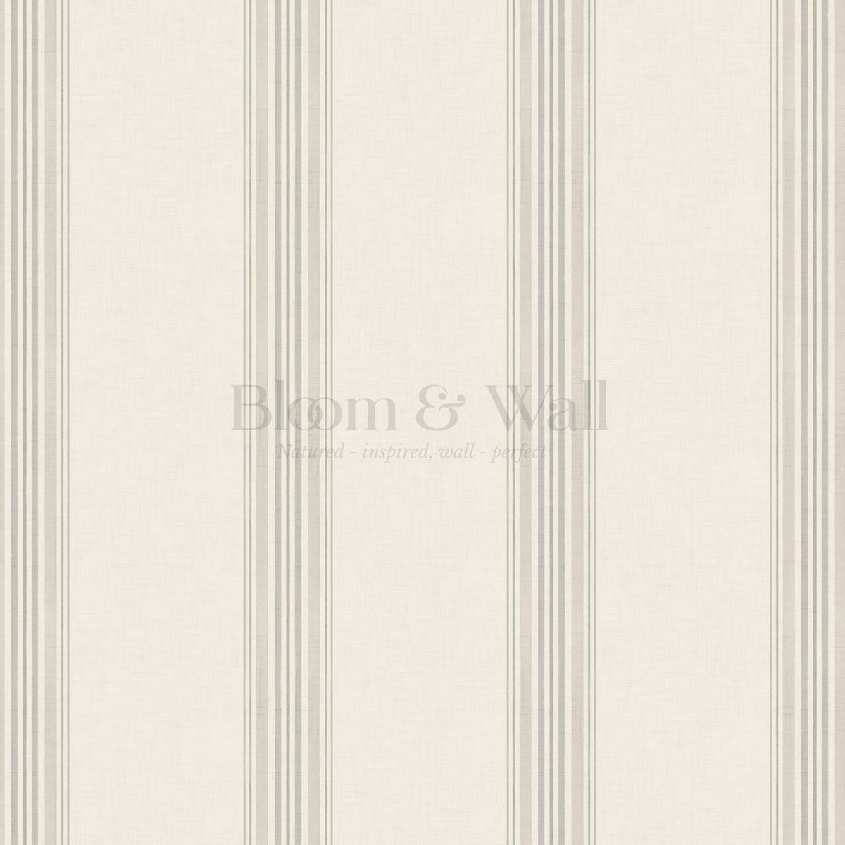 Iris Stripes Alabaster Beige Wallpaper
