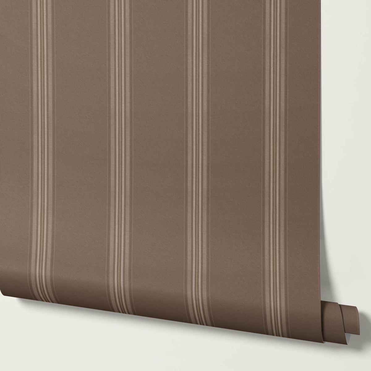Iris Stripes Brown Taupe Wallpaper