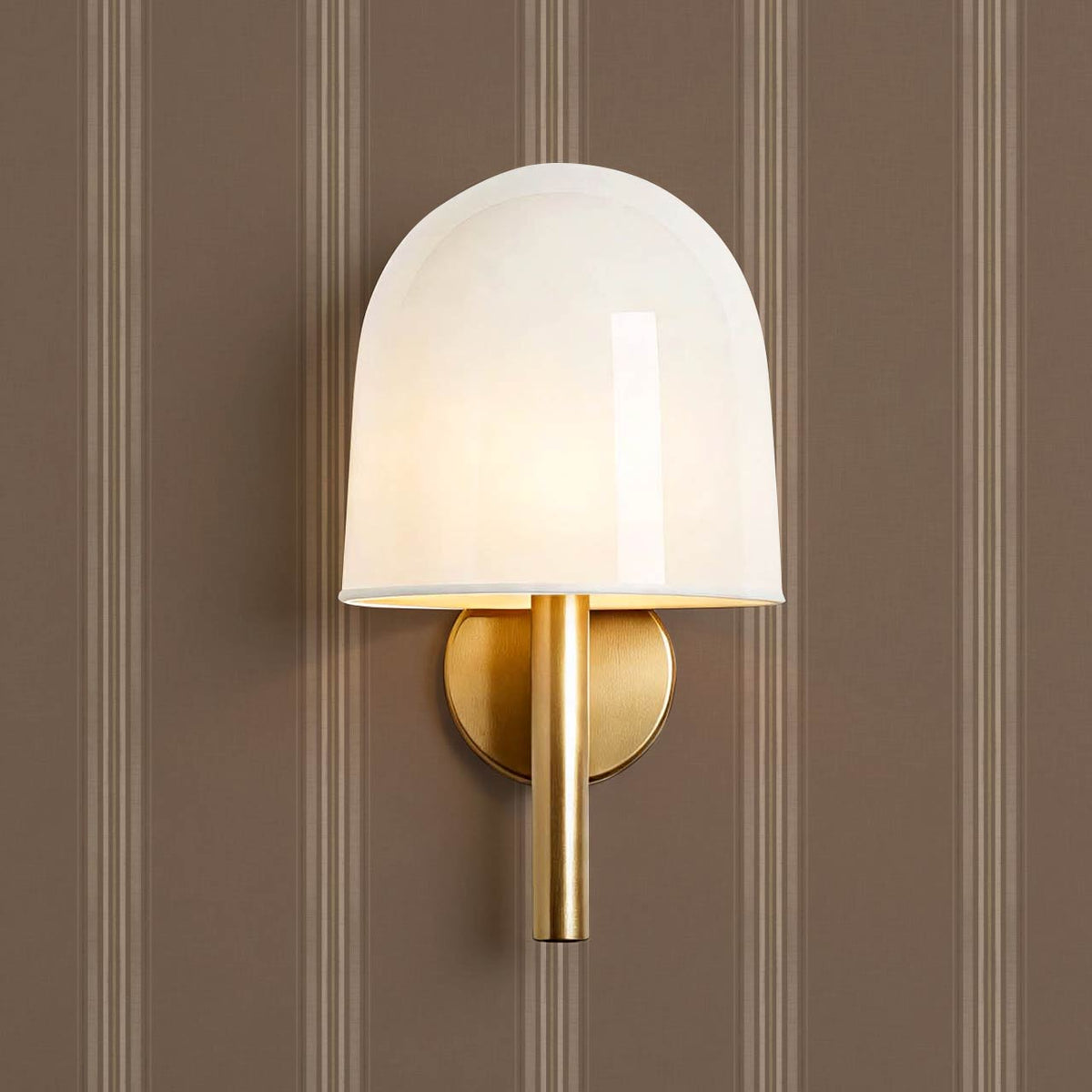 Iris Stripes Brown Taupe Wallpaper