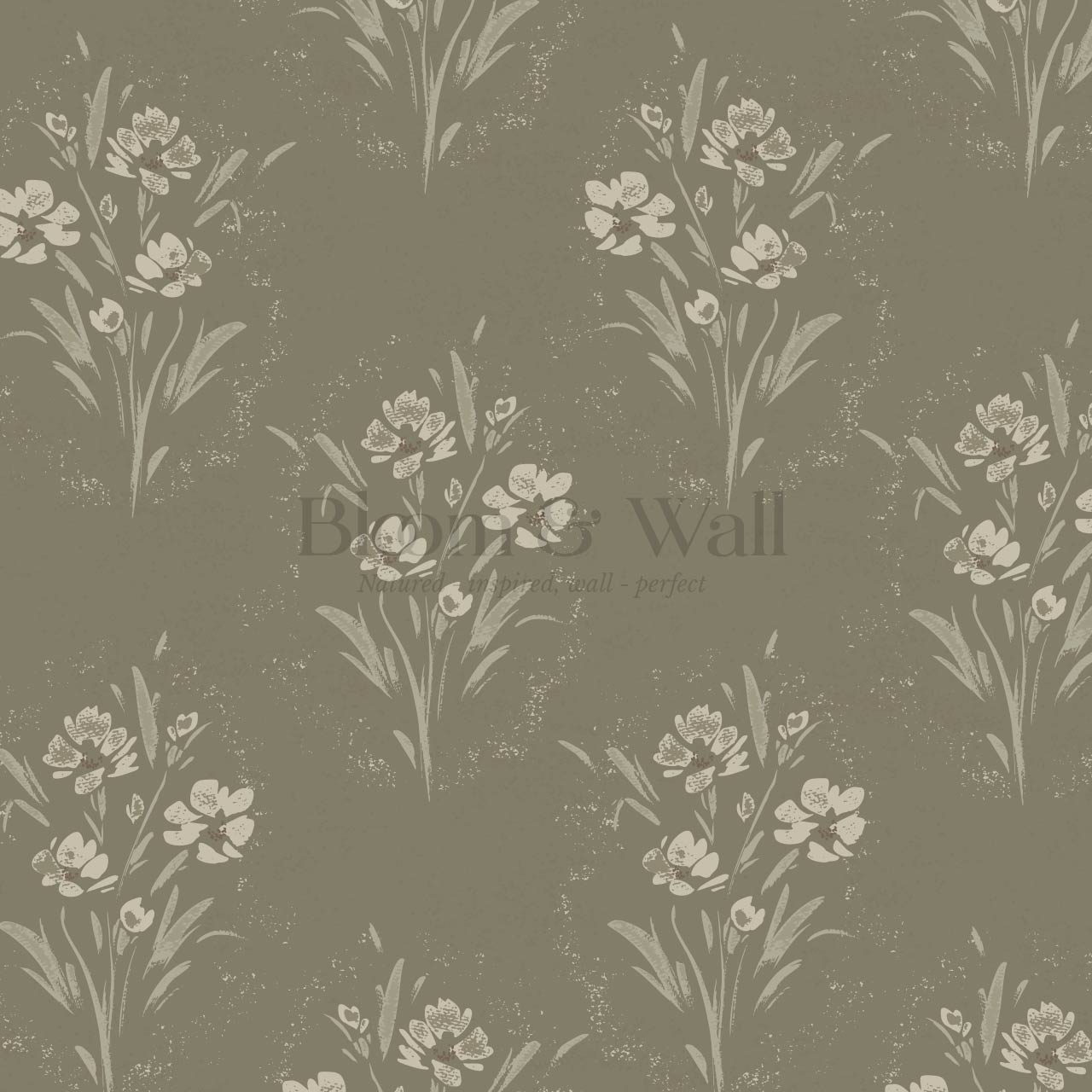 Isla Garden Florals Sage Wallpaper