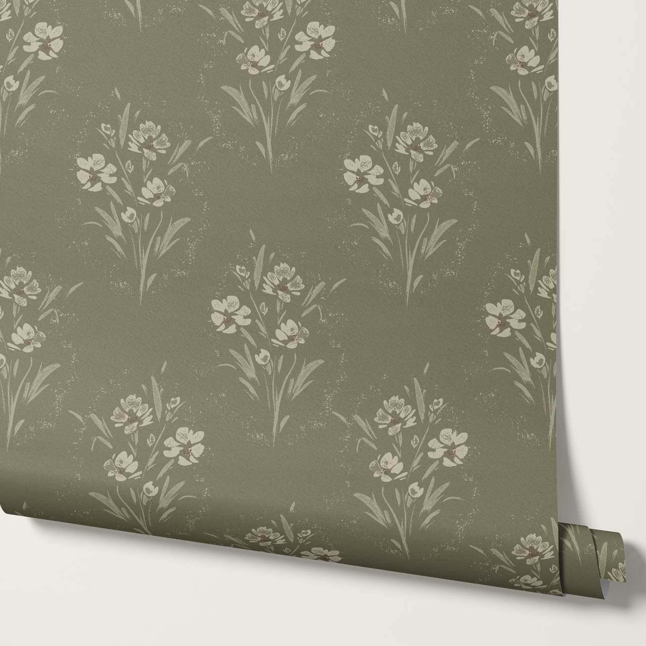 Isla Garden Florals Sage Wallpaper