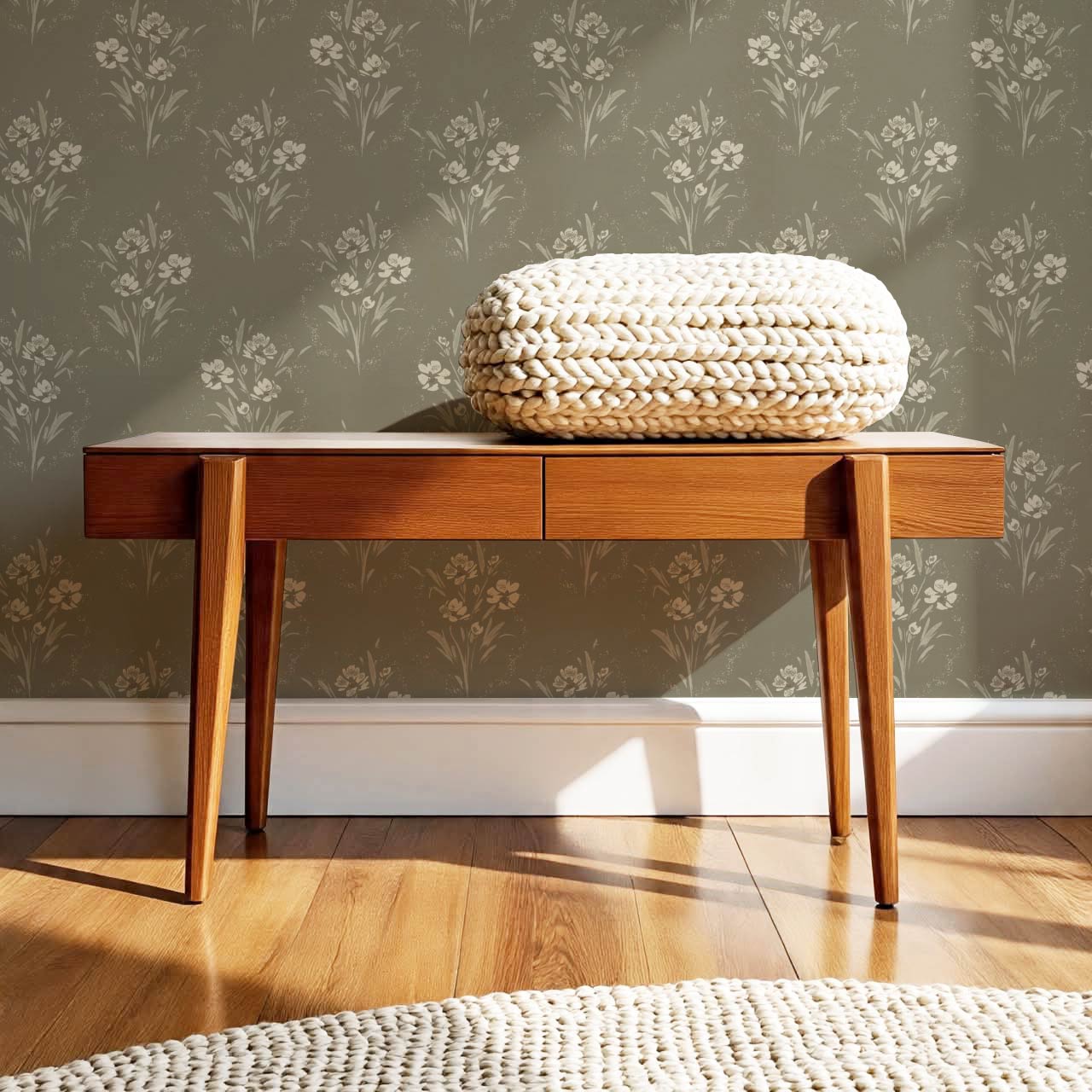 Isla Garden Florals Sage Wallpaper