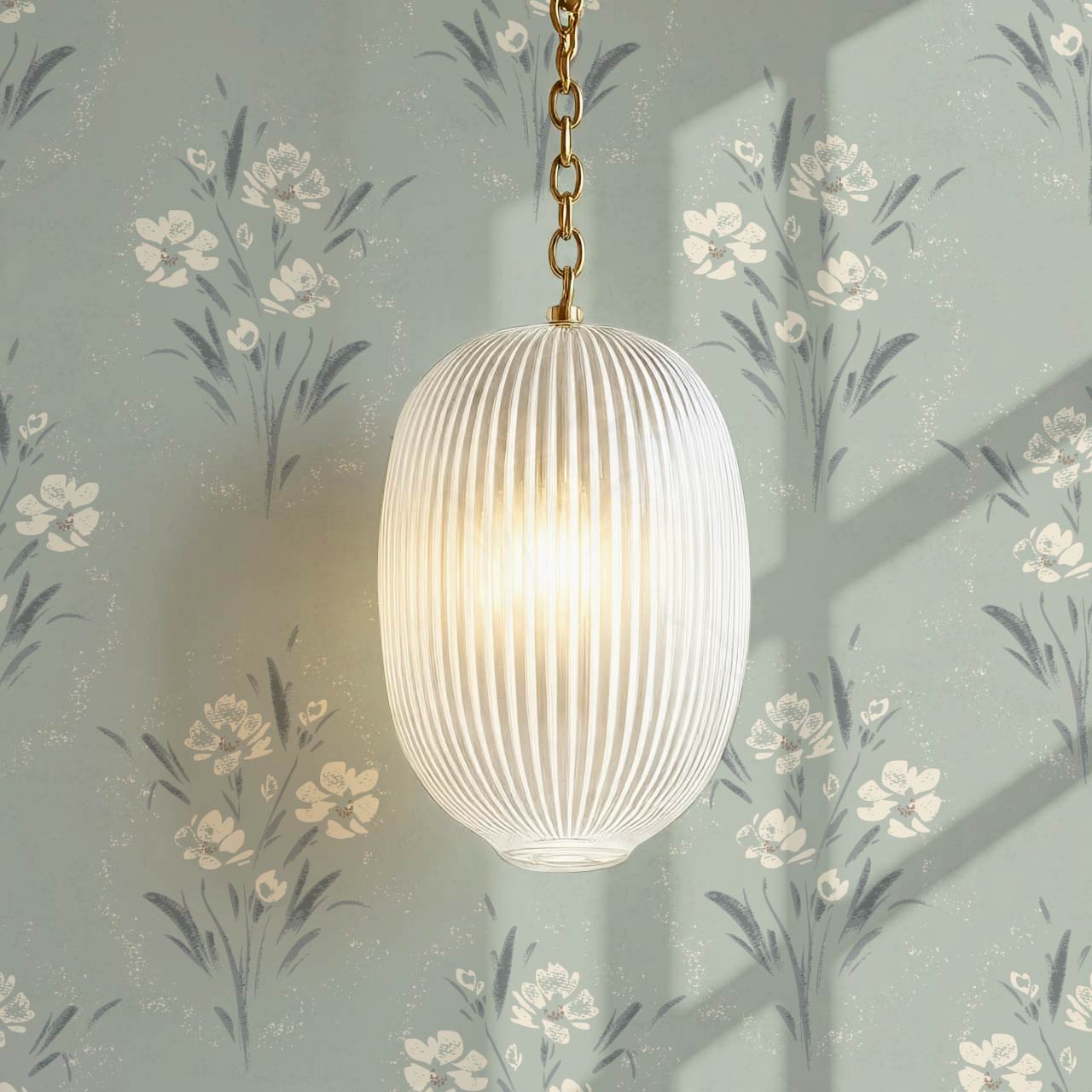 Isla Garden Florals Sea Glass Wallpaper