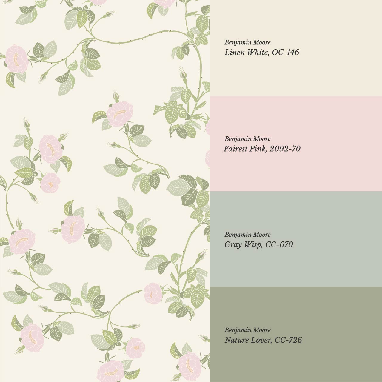 Isolde Wild Rose Blush Butter Wallpaper