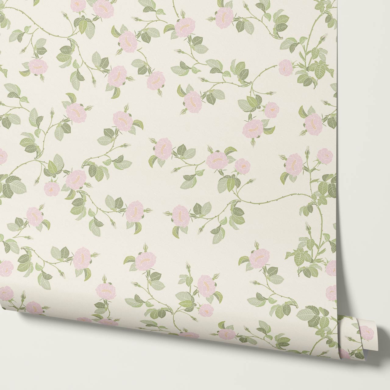 Isolde Wild Rose Blush Butter Wallpaper