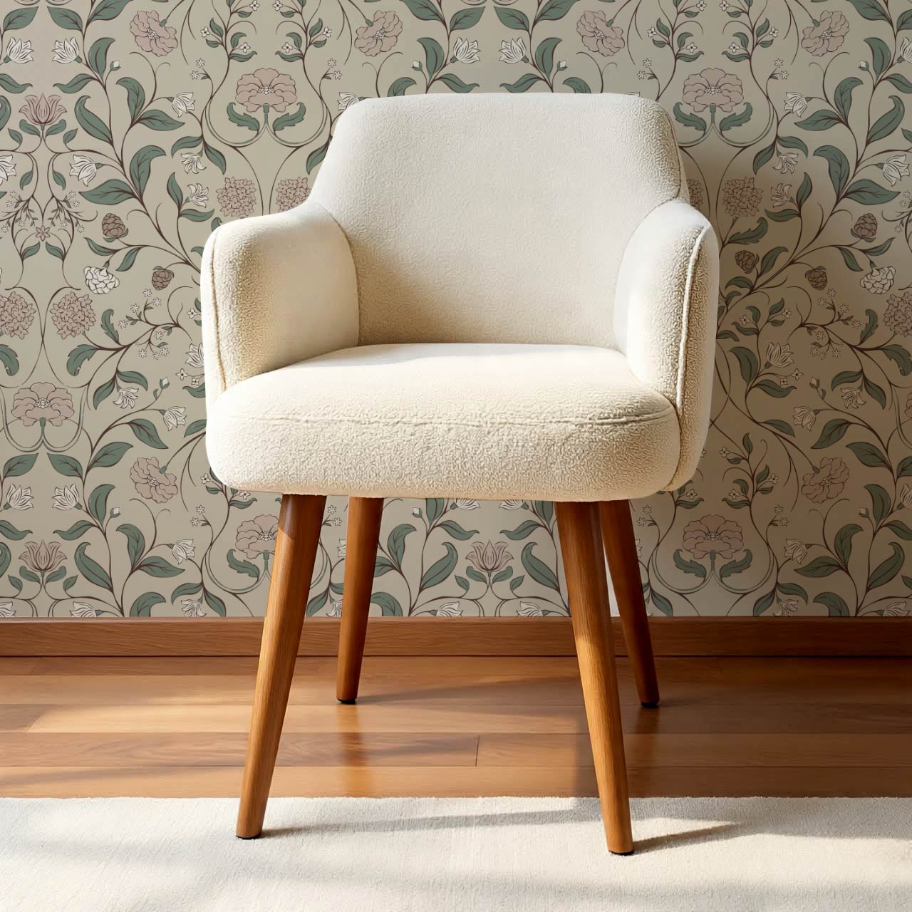 Ivara Botanical Filigree Lace Taupe Forest Wallpaper