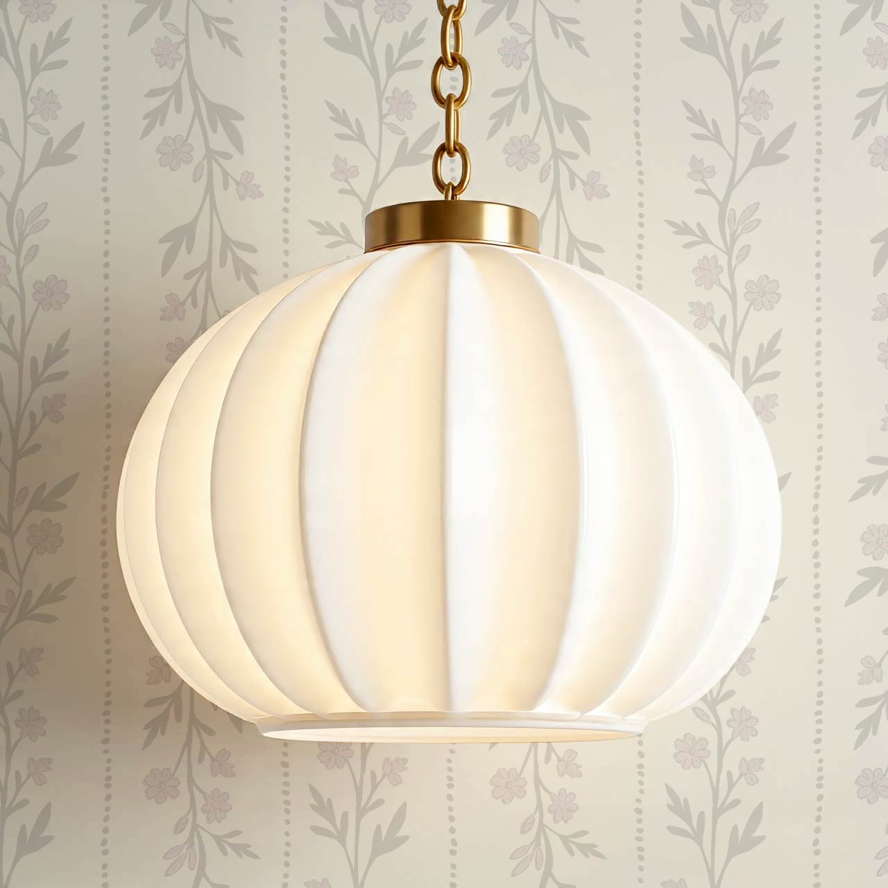Ivi Trailing Stripes Pale Olive Cream Wallpaper
