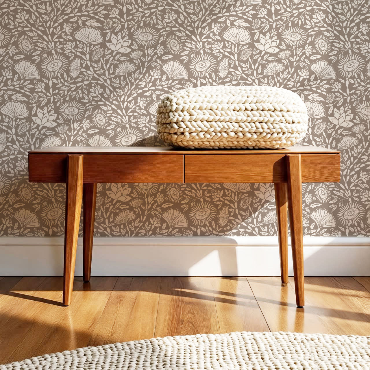 Ivy Seaweed Sand Wallpaper