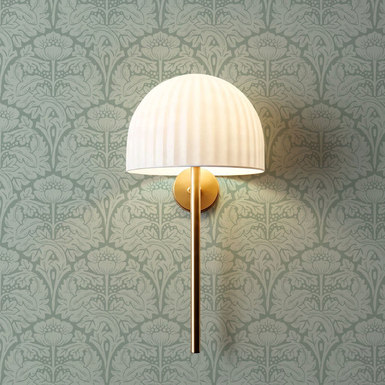 Jane Acantus Leaf Damask Sage Wallpaper