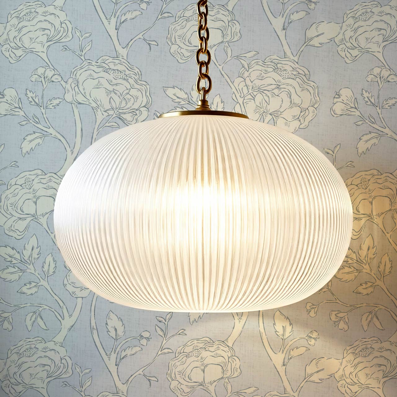 Janvier Peony Chinoiserie French Blue Ivory Wallpaper