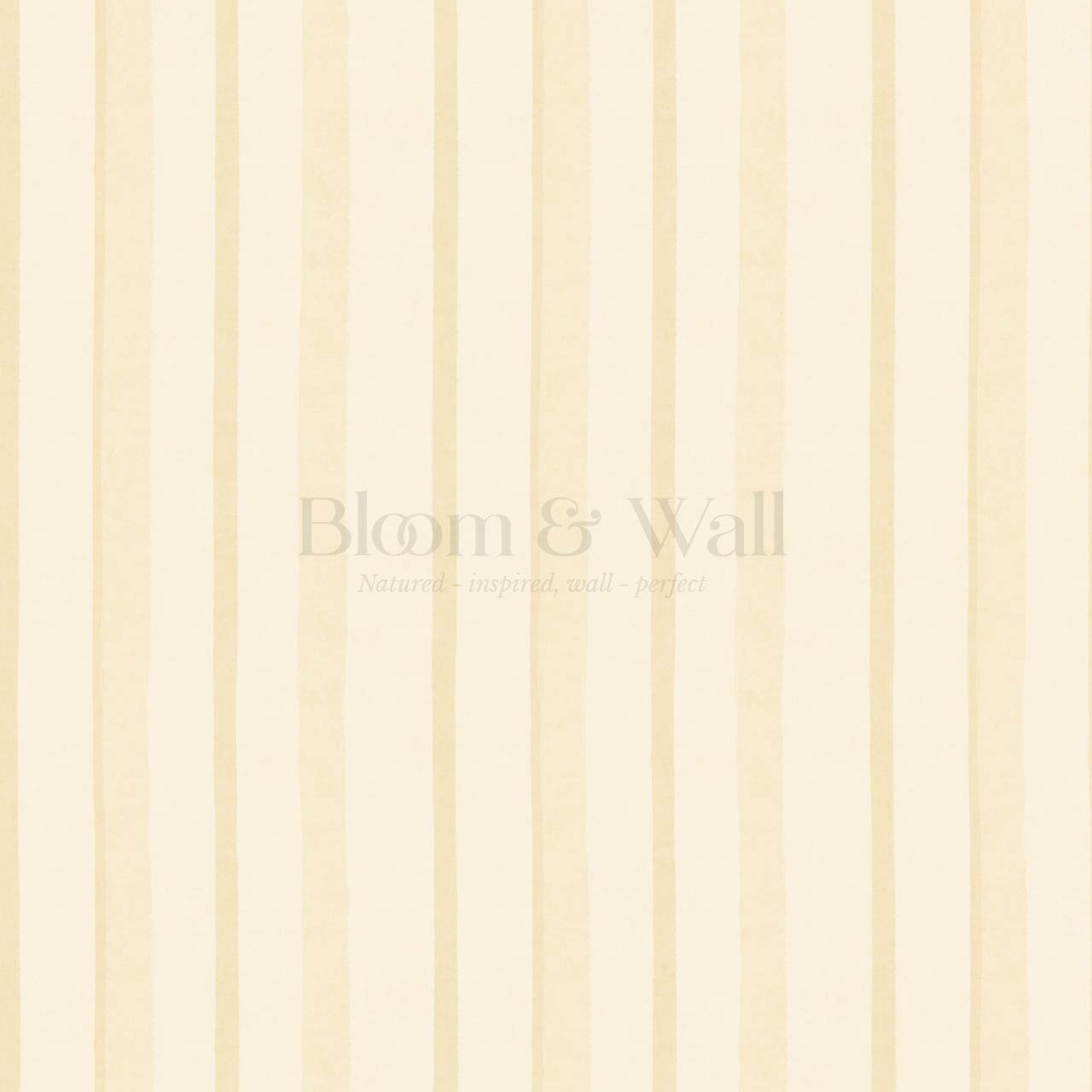 Jara Layered Wobbly Vertical Stripe Pastel Yellow Wallpaper