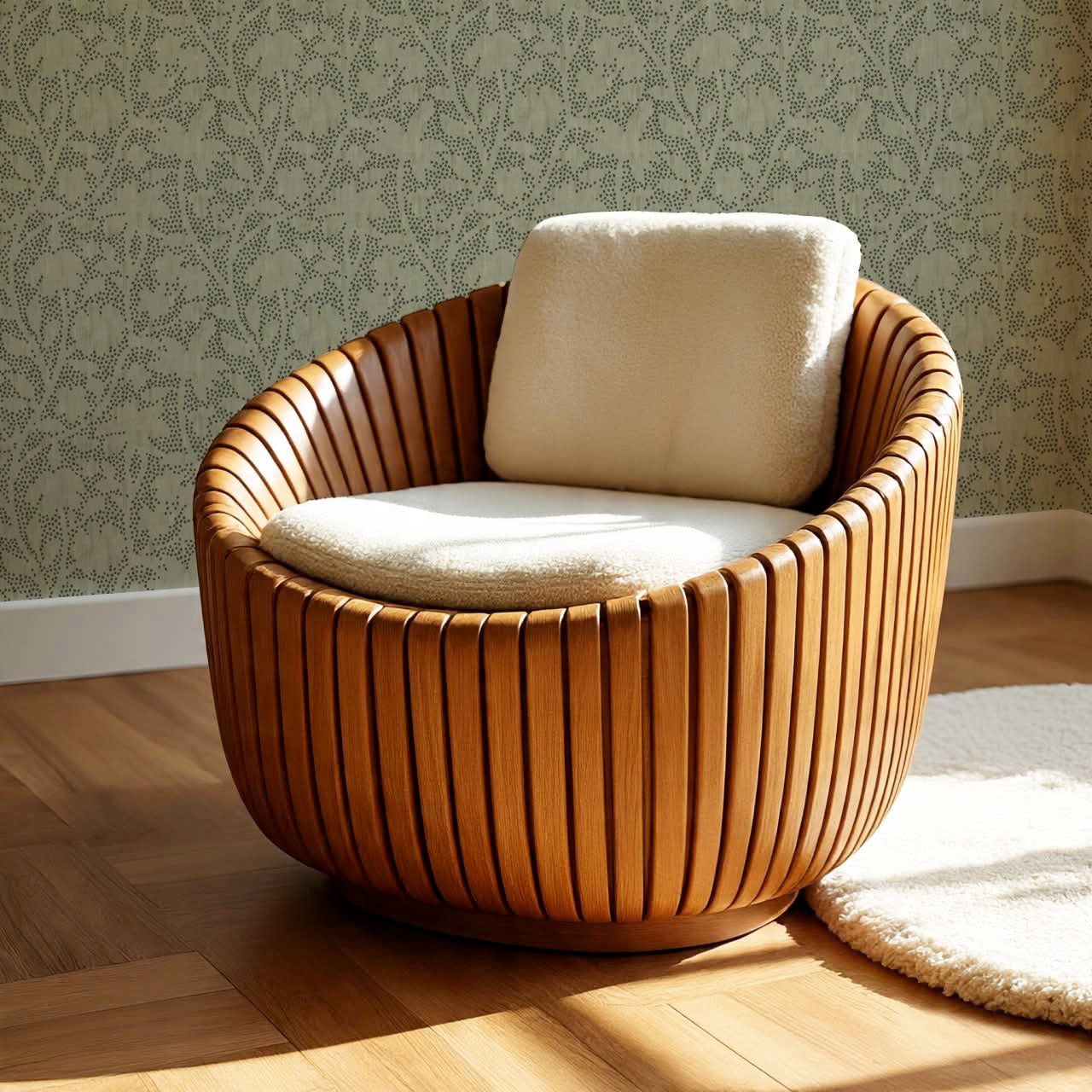 Jazmin Dotted Florals Green Wallpaper