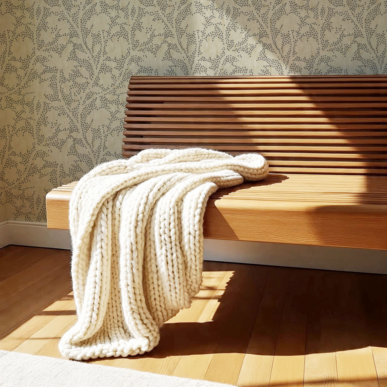 Jazmin Dotted Florals Neutral Gray Wallpaper